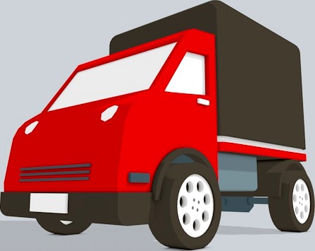 3D Truck low poly