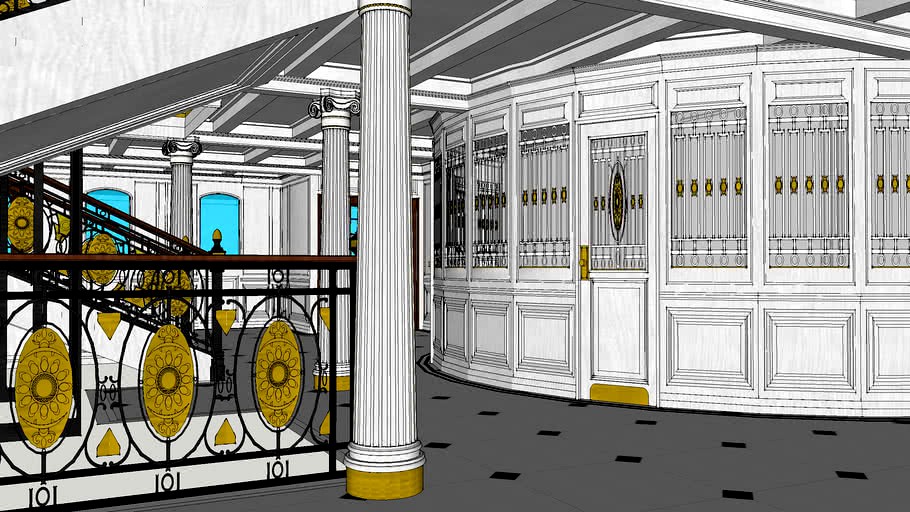 LUSITANIA DECK-BY-DECK B-DECK SECTION 2