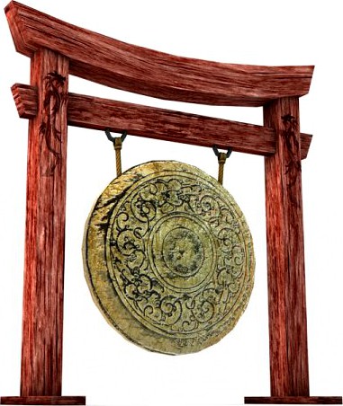 Ancient Asian Gong 3D Model