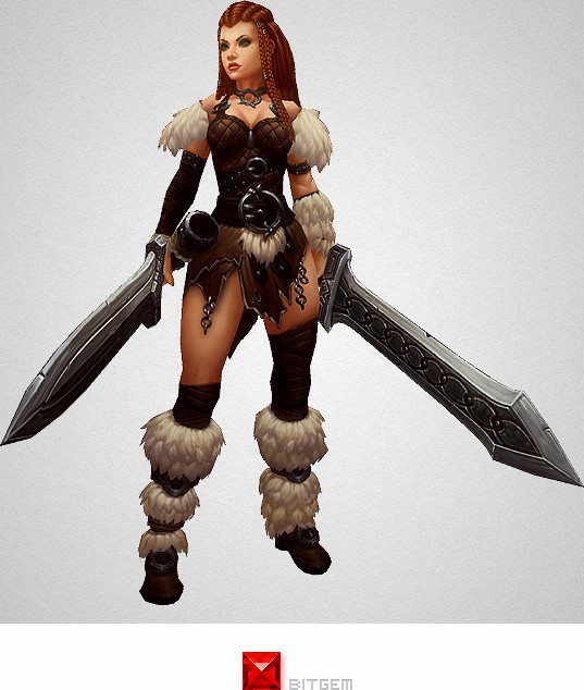 Low Poly Barbarian Girl