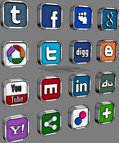 Social and Media Icon Set