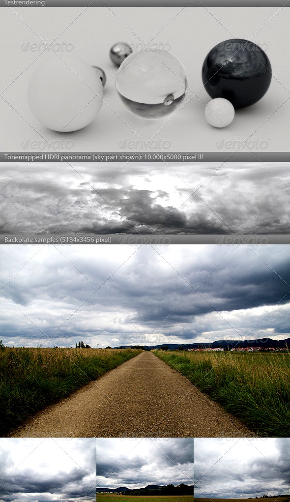 HDRI spherical sky panorama -1232- rain clouds