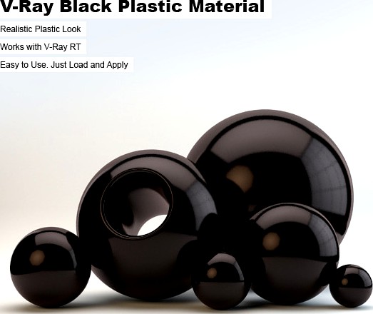 V-Ray Black Plastic Material