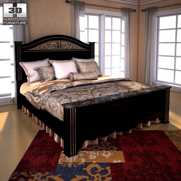 Ashley Constellations King Poster Bed - 3D Models.