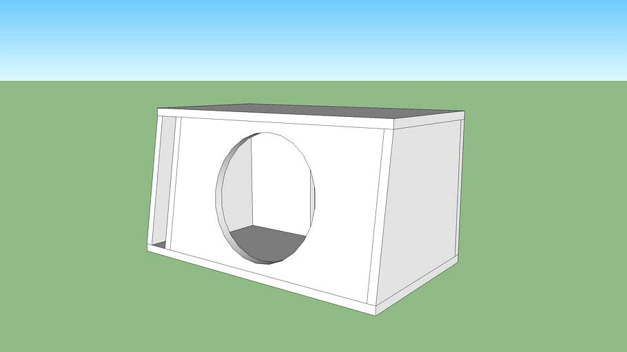 12' Subwoofer Box Angled 1.8 Cu. Ft. 3d model