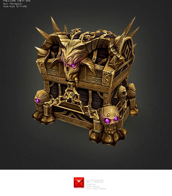 Low Poly Treasure Chest - Epic