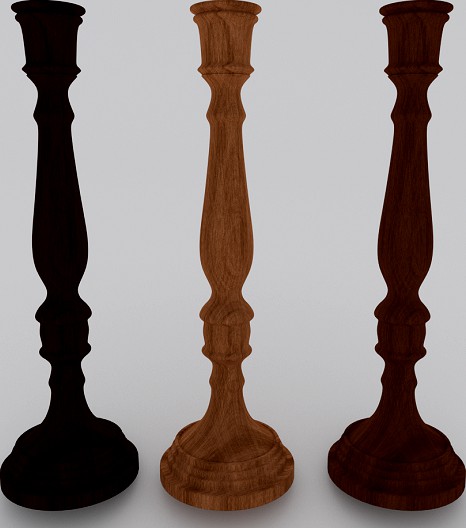 Wood Candlestick