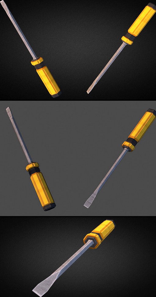 Screwdriver - 3D Low Poly