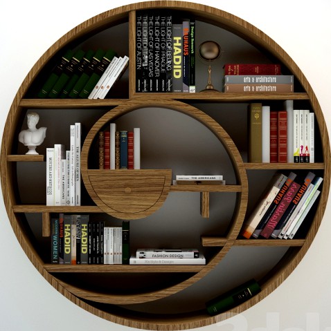 Round bookshelf