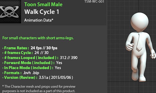 Toon Small Male - Walk Cycle 1