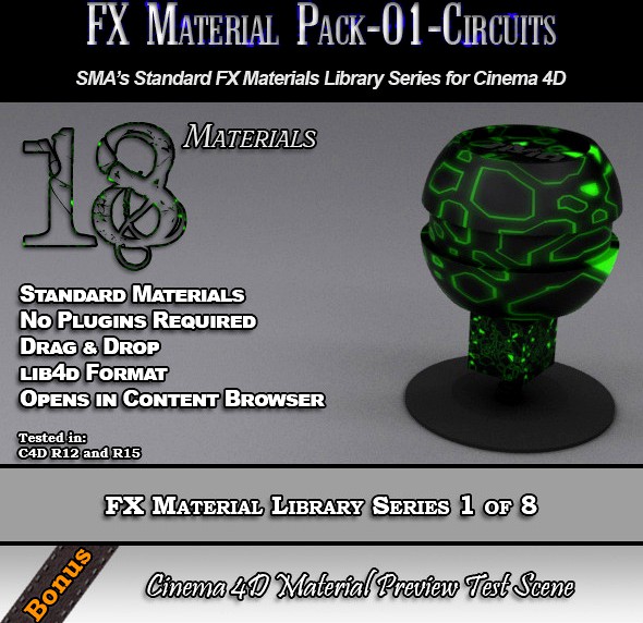 Standard FX Material Pack-01-Circuits for C4D