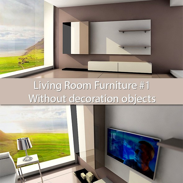 Living Room Furniture #1 (Without deco objects)