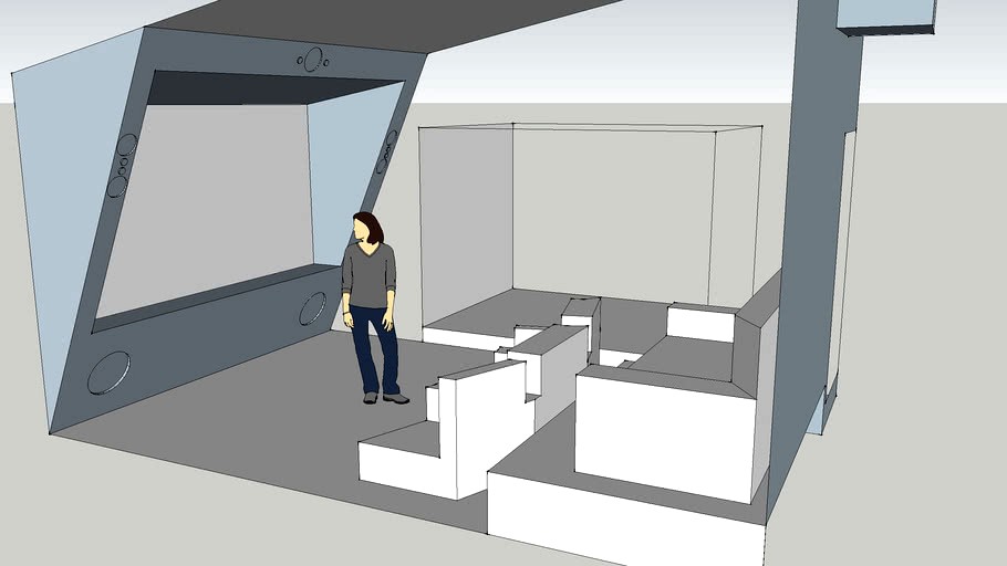 Home theater speaker box design 3d model