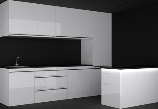 Kitchen laquer white