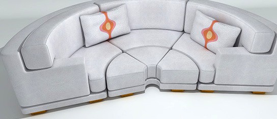 Circular Leather Sofa