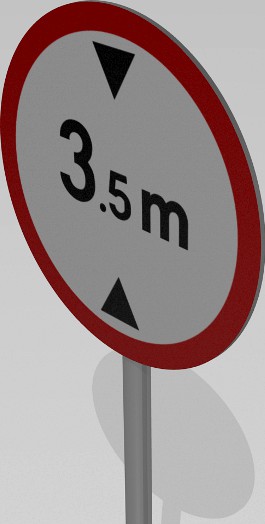 Maximum height sign