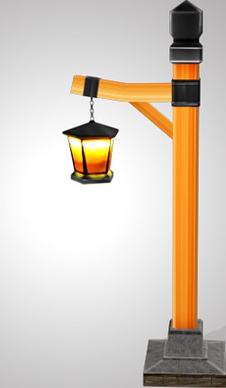 Street Light Low Poly