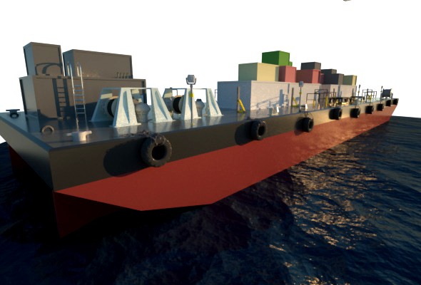 Deck Cargo Barge Vessel