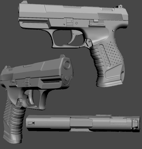High Poly Walther P99