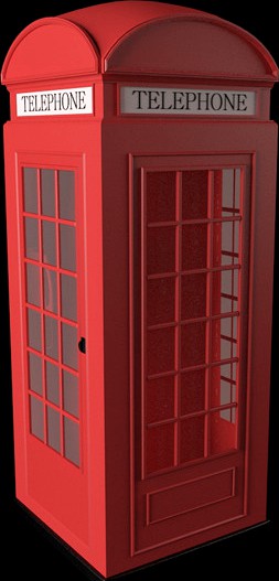 3D British Red Telephone Box