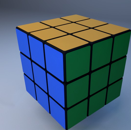 Rubic Cube (Standard + MentalRay Material)