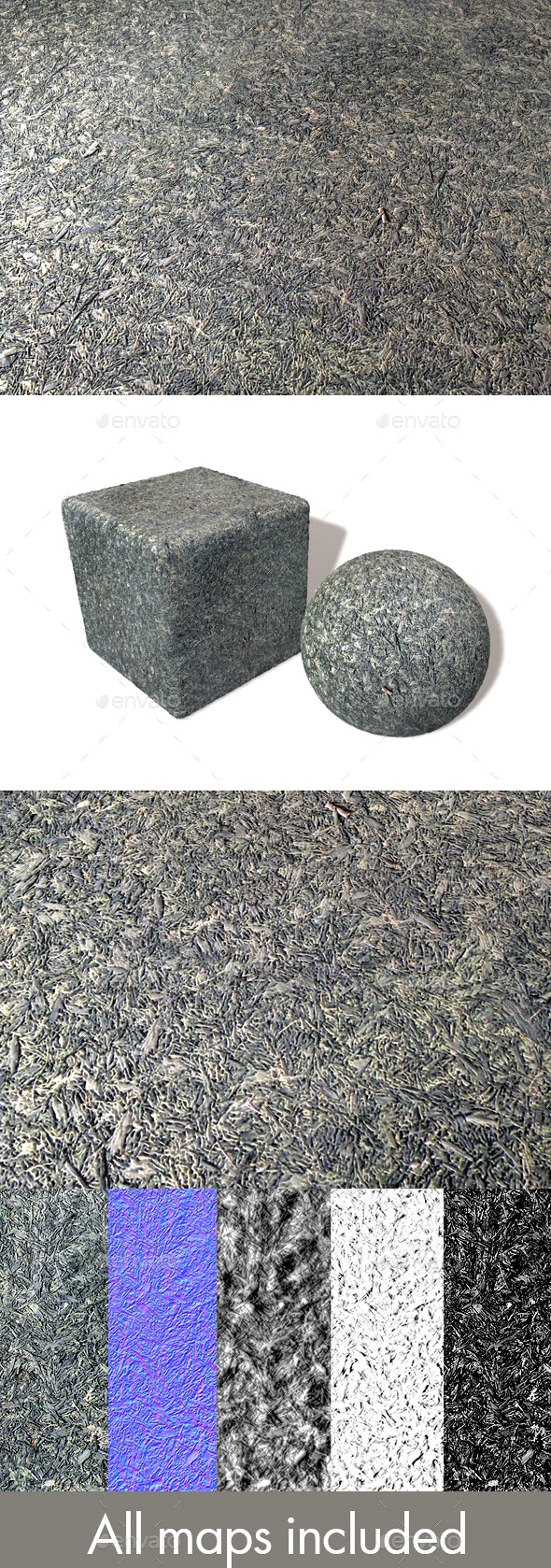 Playground Rubber Bark Seamless Texture 3d model