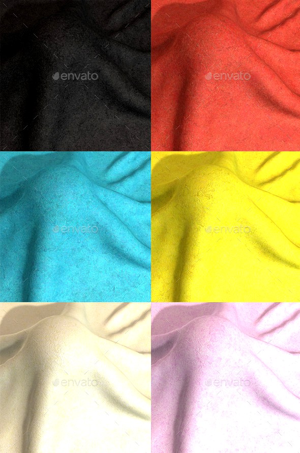 Felt Seamless Texture 6 Colours