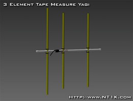 3EL VHF Tape Measure Yagi Antenna