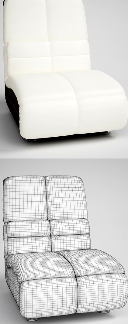 CGAxis Modern Armless Chair 14