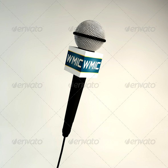 Microphone Model with Mic Flag