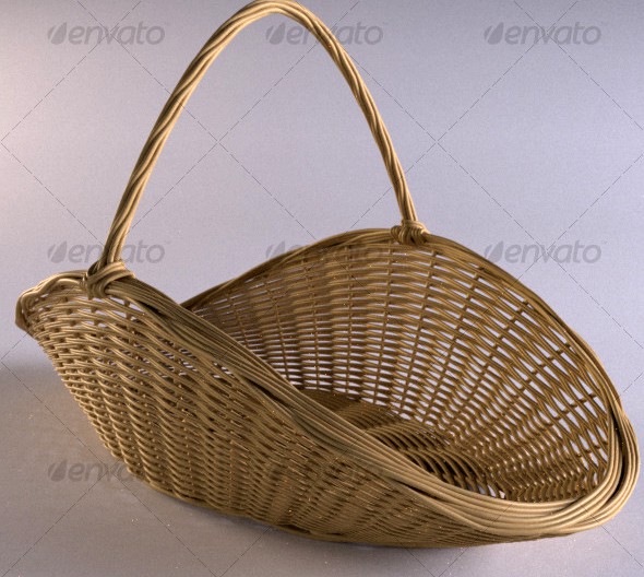 Wicker firewood basket