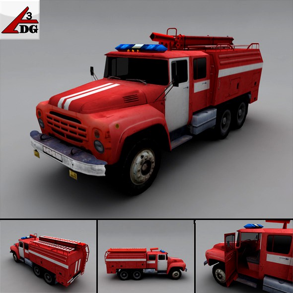 ZIL LowPoly - fire truck
