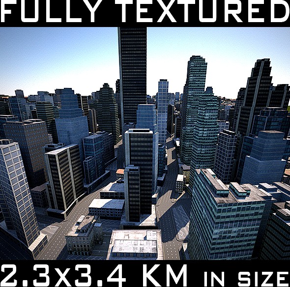 LowPoly City Textured