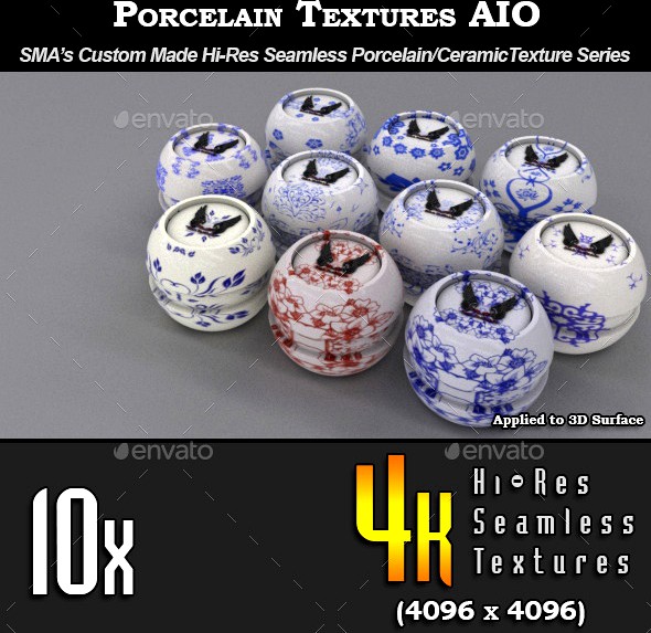 10 x Hi-Res Porcelain Textures - AIO