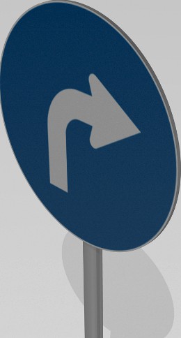 Turn right sign