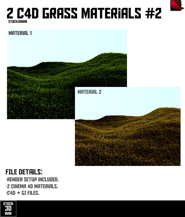 2 Cinema 4D Grass Materials #2