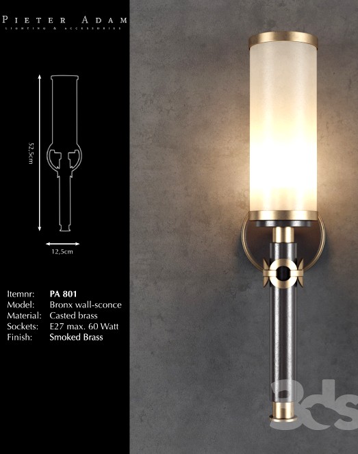 Pieter Adam Bronx Wall-Sconce PA 801