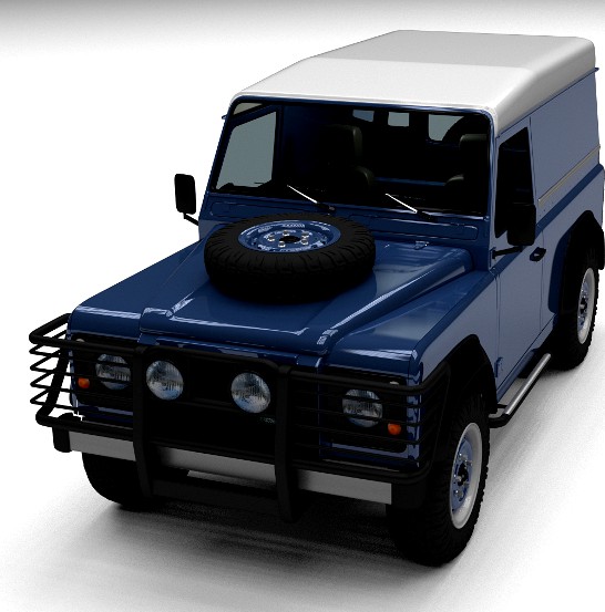 Land Rover Defender 90 Hard Top w interior