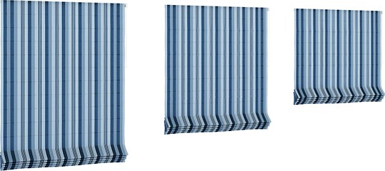 Blue Striped Roman Blinds