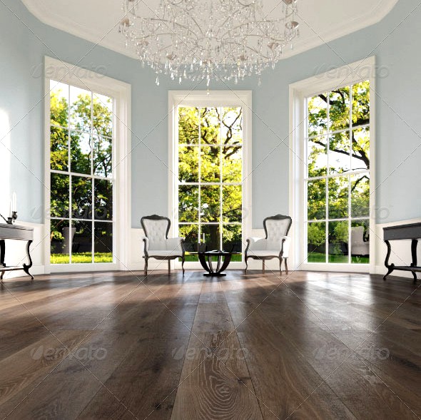 20 Wood Floor Planks - Pewter