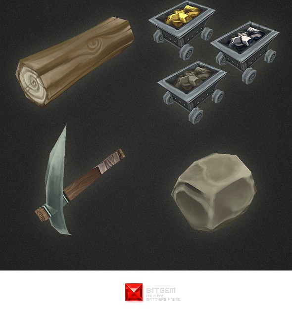 Low Poly RTS Misc Items
