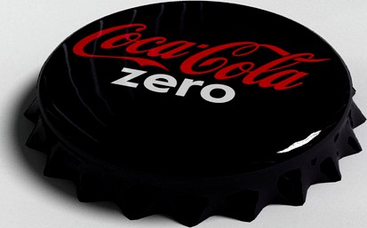 Cola Zero Bottle Tin Cap