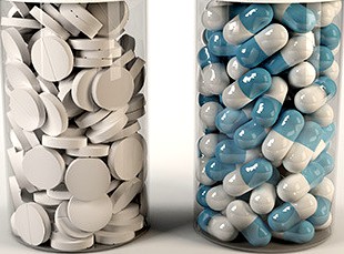 Medicine bottles with customisable labels