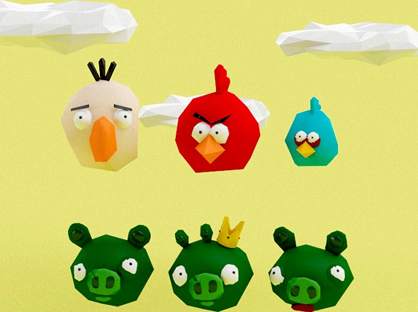 Angry Birds Low Poly