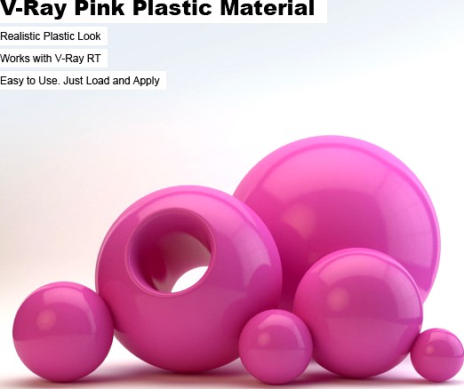 V-Ray Pink Plastic Material