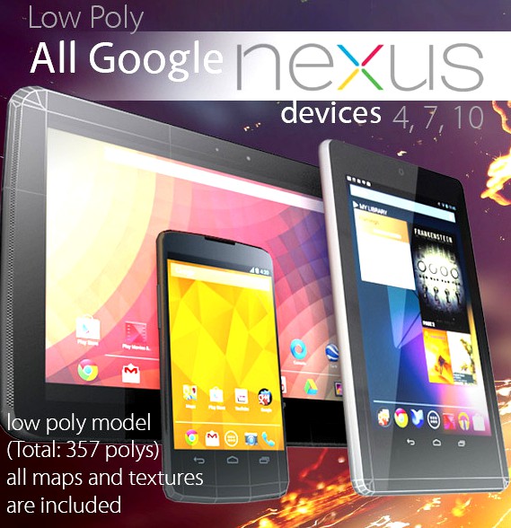 All Google Nexus Devices Pack Low Poly