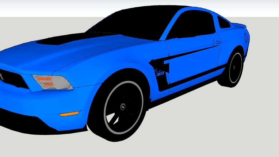 2012 Ford Mustang Boss 302 (Blue and Black)