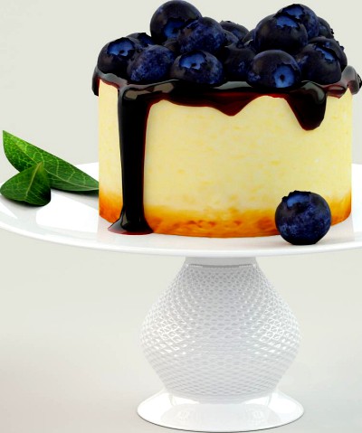 Cake with blueberry