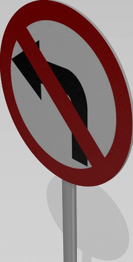 Left turn prohibited