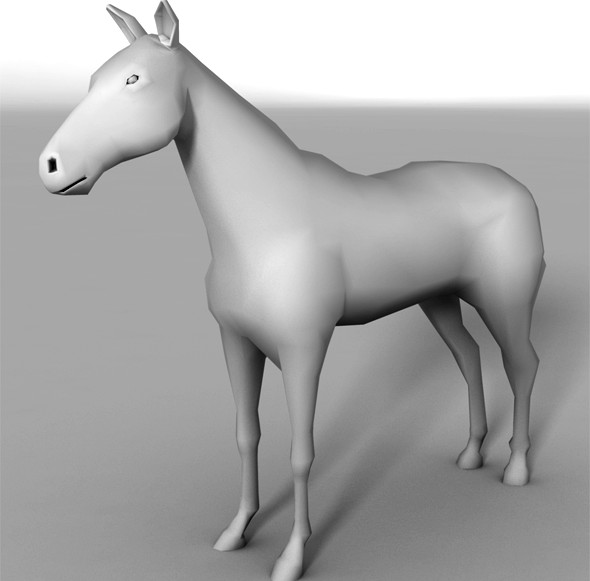 Low Poly Horse Base Mesh